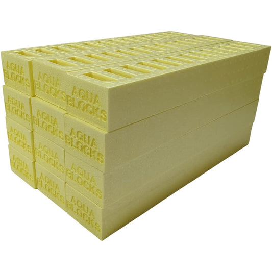 Aqua Blocks Foam Building Blocks Yellow Header Block Set 12 Blocks