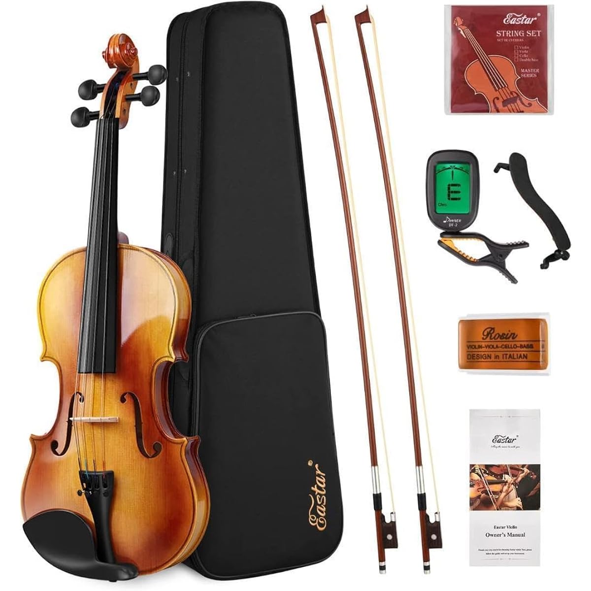 Violin set, single plate, solid