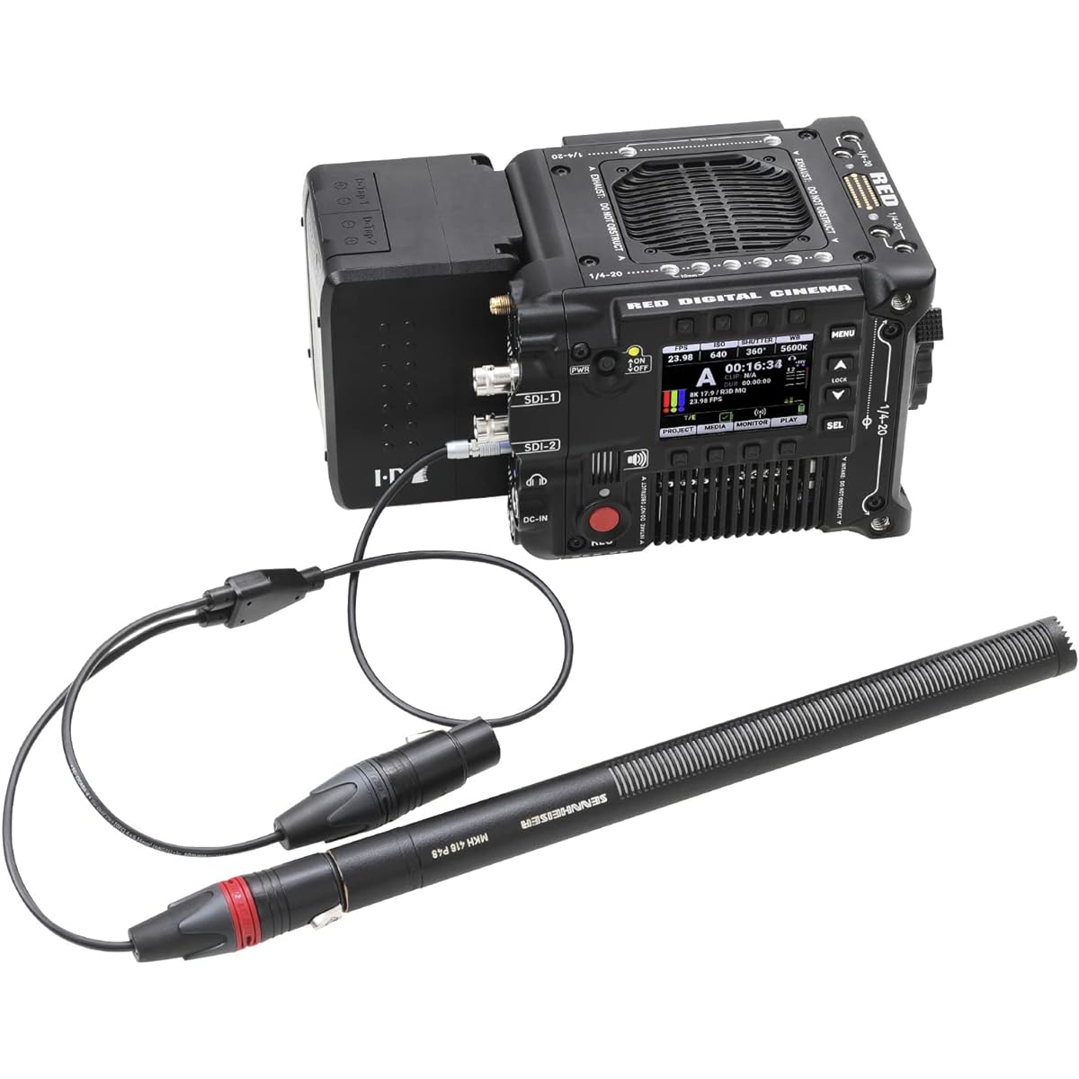 LANZYKU Dual XLR 3 Pin Female to 5 Pin Male Audio Input Cable RED V-Raptor RED V-Raptor XL Arri Alexa Mini ZCAM -15 inch