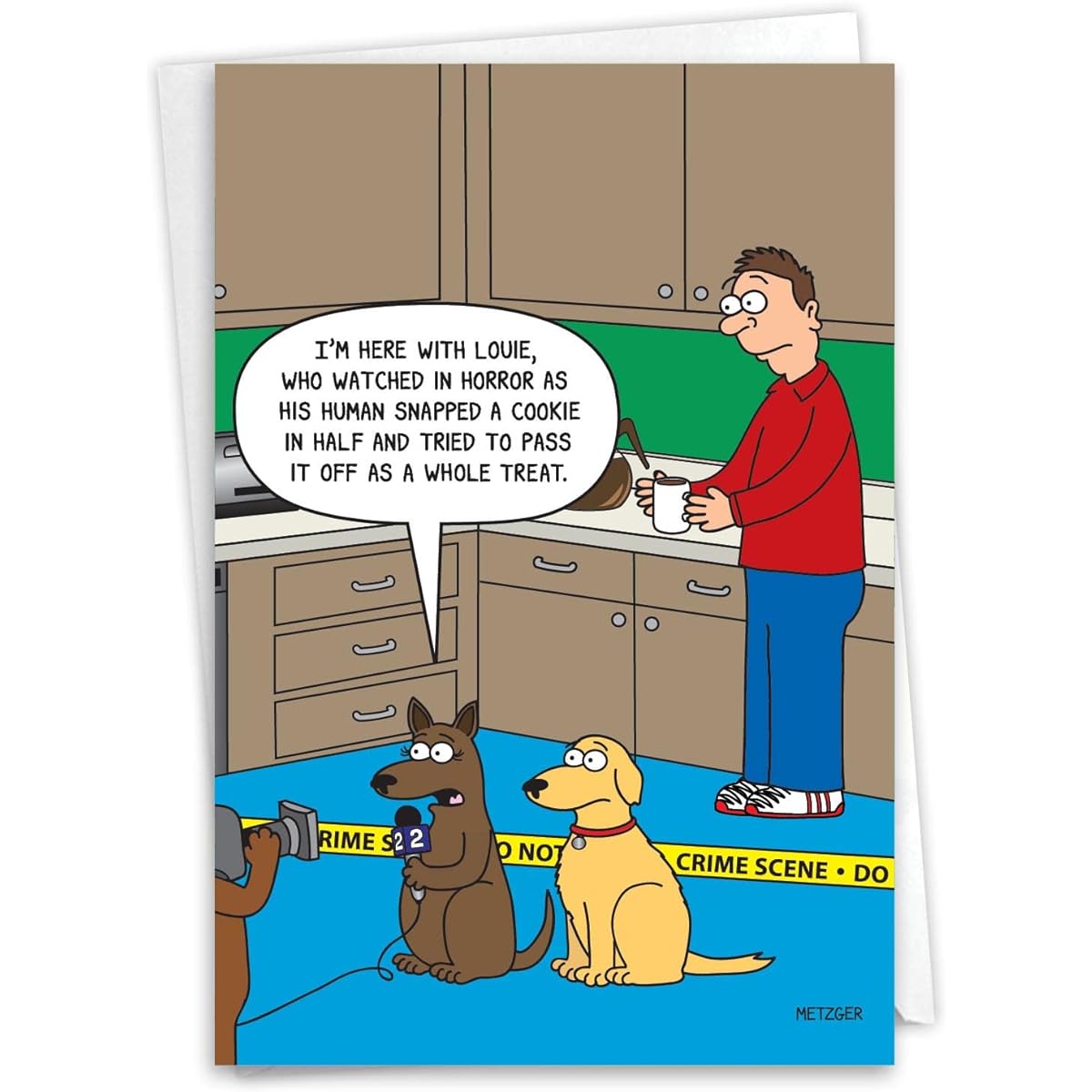 NobleWorks C10263BDG Hilarious Birthday Greeting Card with 5 x 7 Inch Envelope (1 Card) BdayTreat Crime