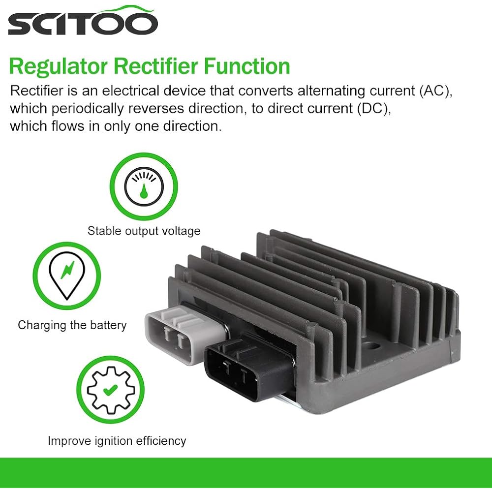 SCITOO Regulator Rectifier Replacement Voltage Regulator Rectifier for 2009-2013 Honda Big Red 700 2007-2014 Honda Rancher 420