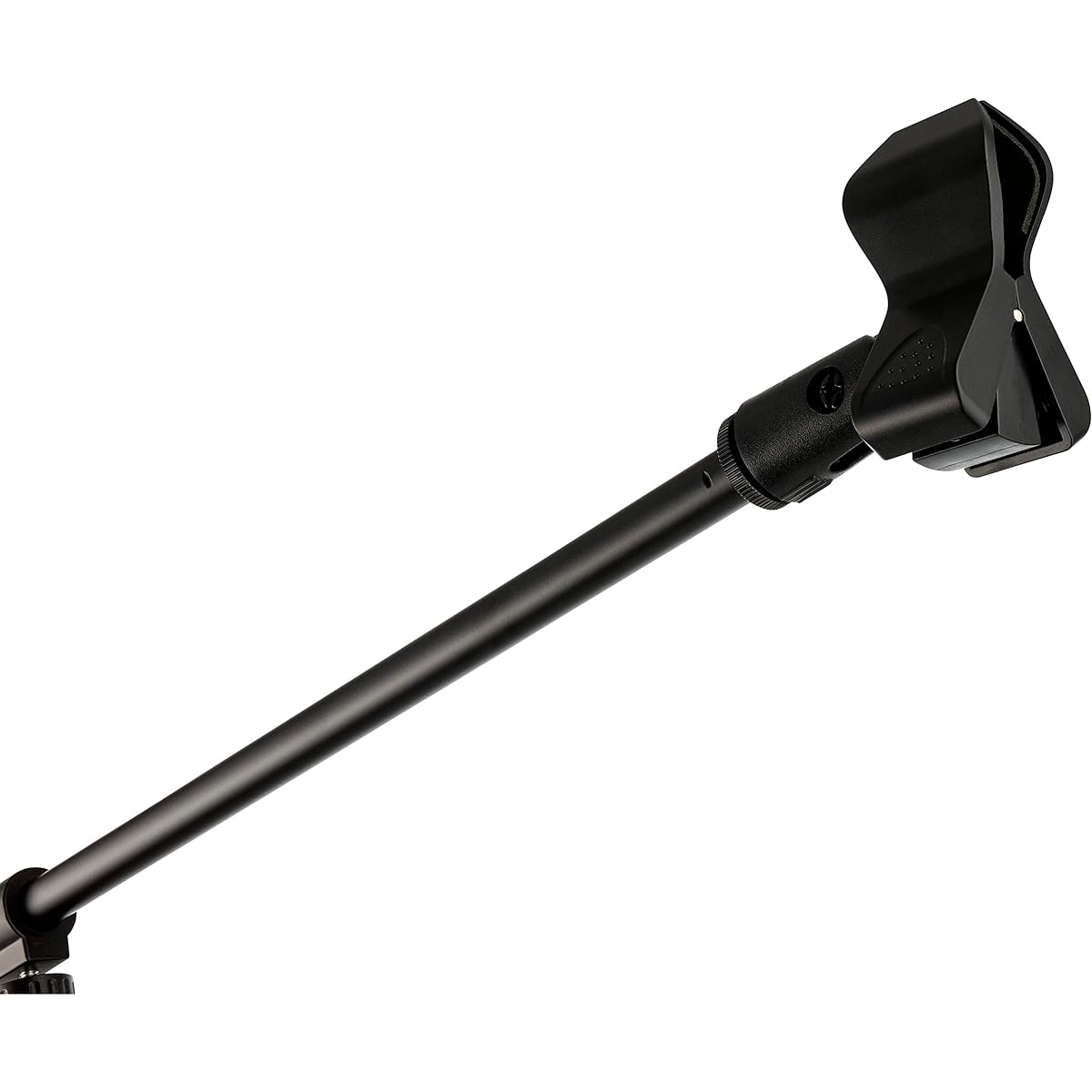 Clef Audio Labs Tripod Microphone Stand - Heavy Duty - Telescoping boom arm and ergonomic one-handed clutch for easy height adjustment - Cable management clip and carrying bag included - Black