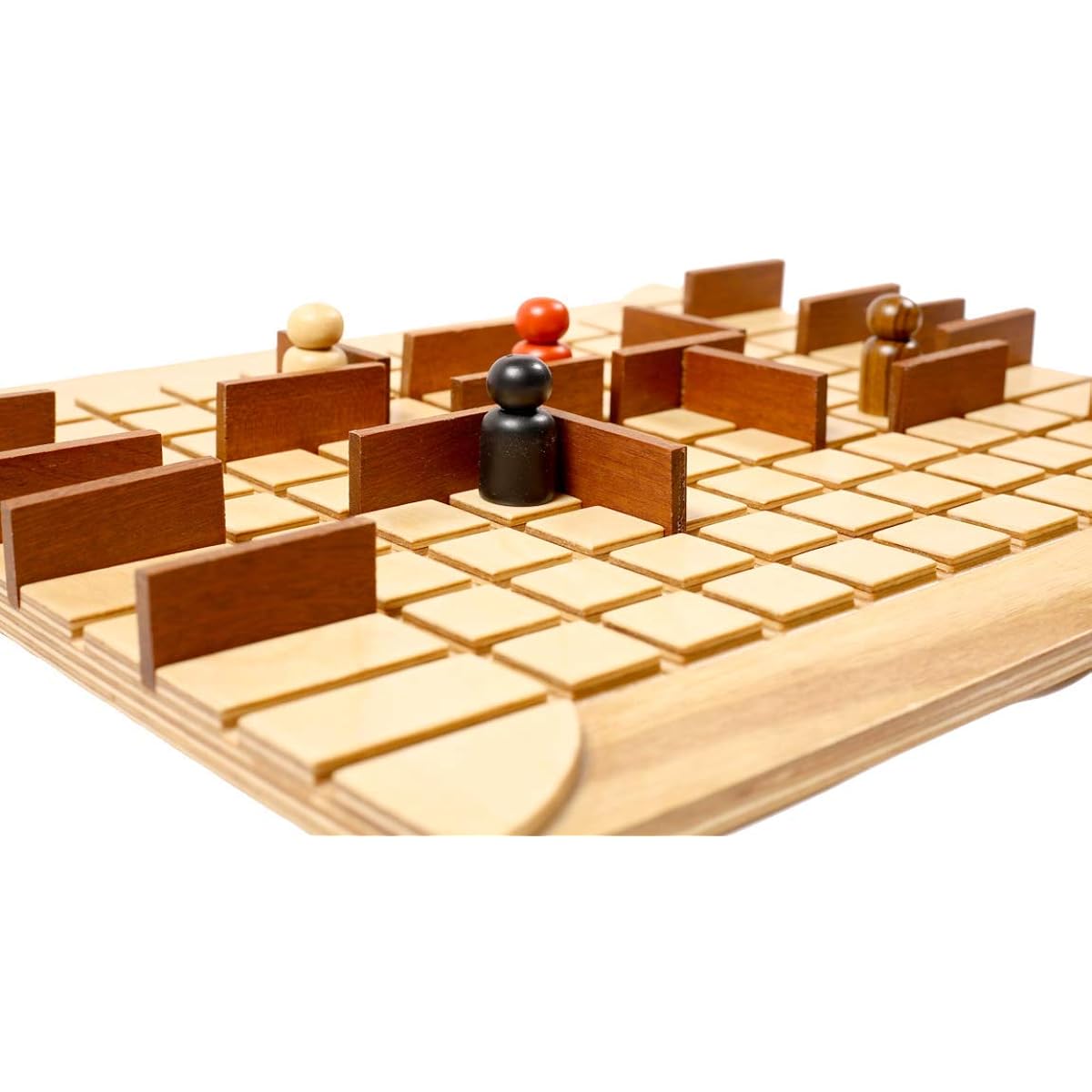 Physome Wall Trap | Quoridor | 11.75" Premium Plywood | 2-4 Player Table Top Wooden Board Game_QRD
