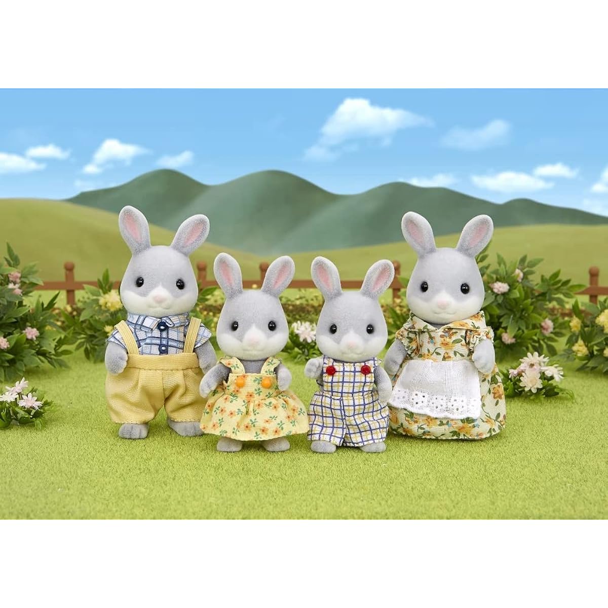 Epoch Childhood - A1504595 - Mini-doll - Sylvanian Gray Rabbit Family