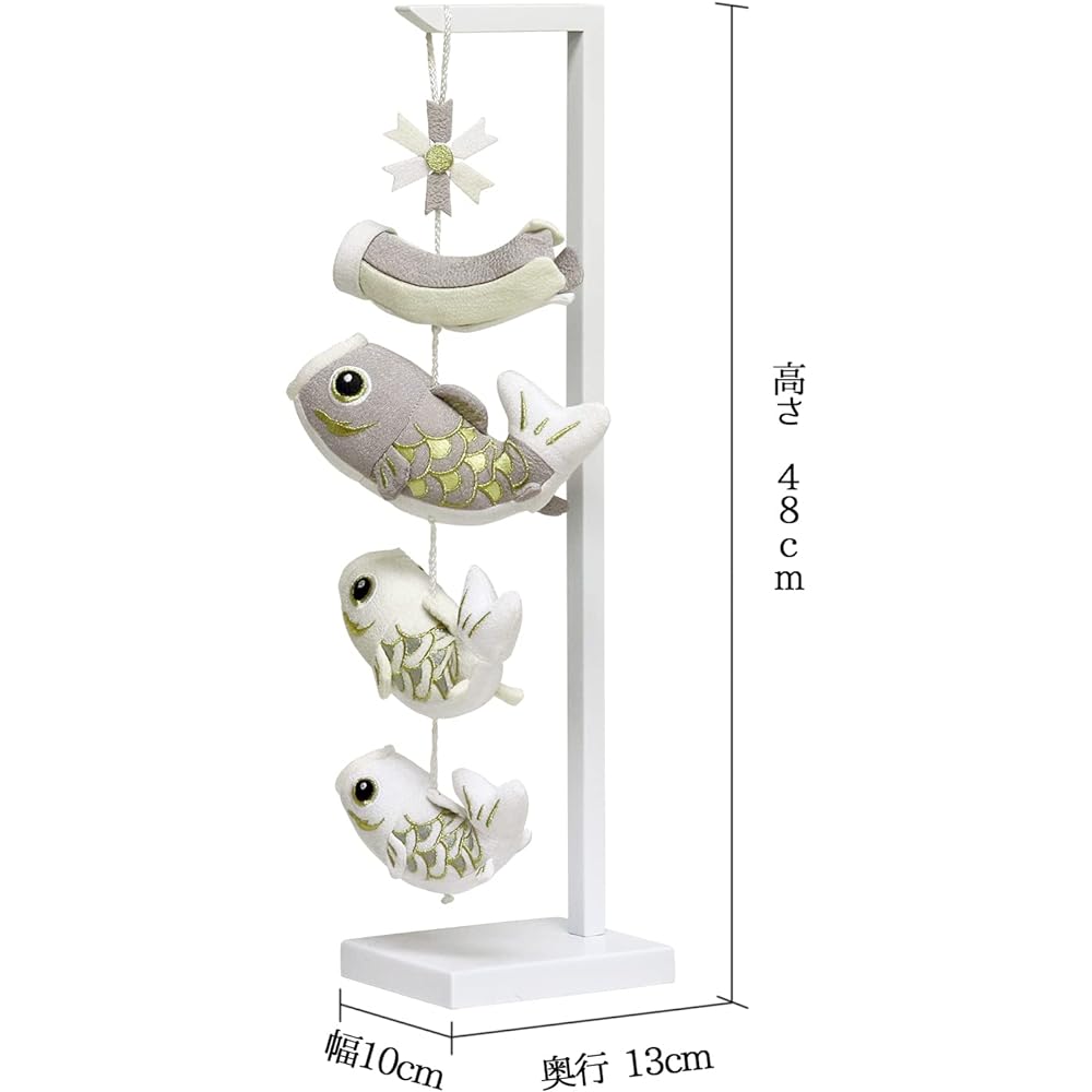 Satsuki Doll Indoor Tabletop Mini Carp Streamer OBOROKOI Oborokoi Extra Small Silver Gray Tabletop Size Height 48cm