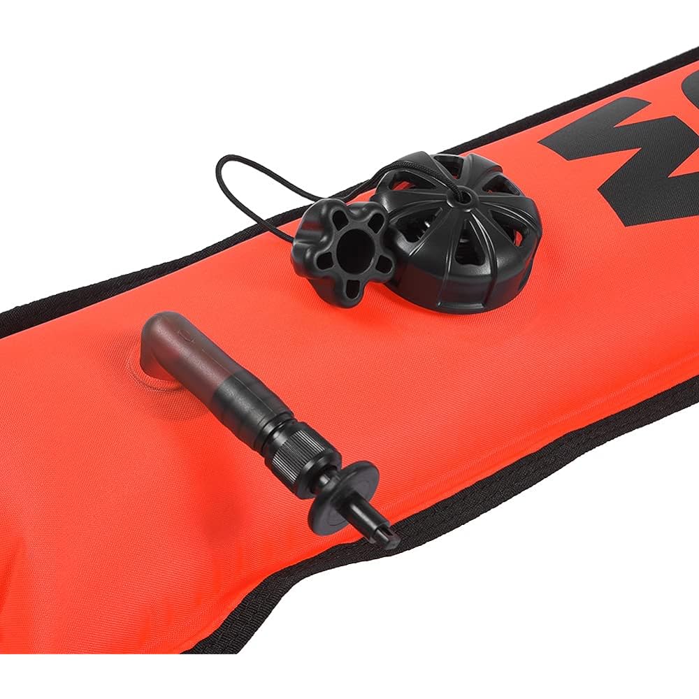 KEEP DIVING Safety Stop Float with Retro-Reflective Strip High Visibility Foldable for Diving Length 177cm x Width 15cm SBM-180A (Neon Orange)