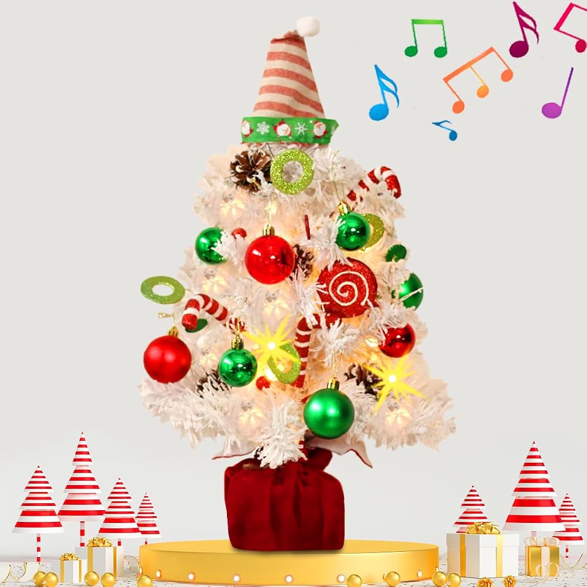 Mini Christmas Tree Table Top Small White Christmas Tree for Christmas Decoration