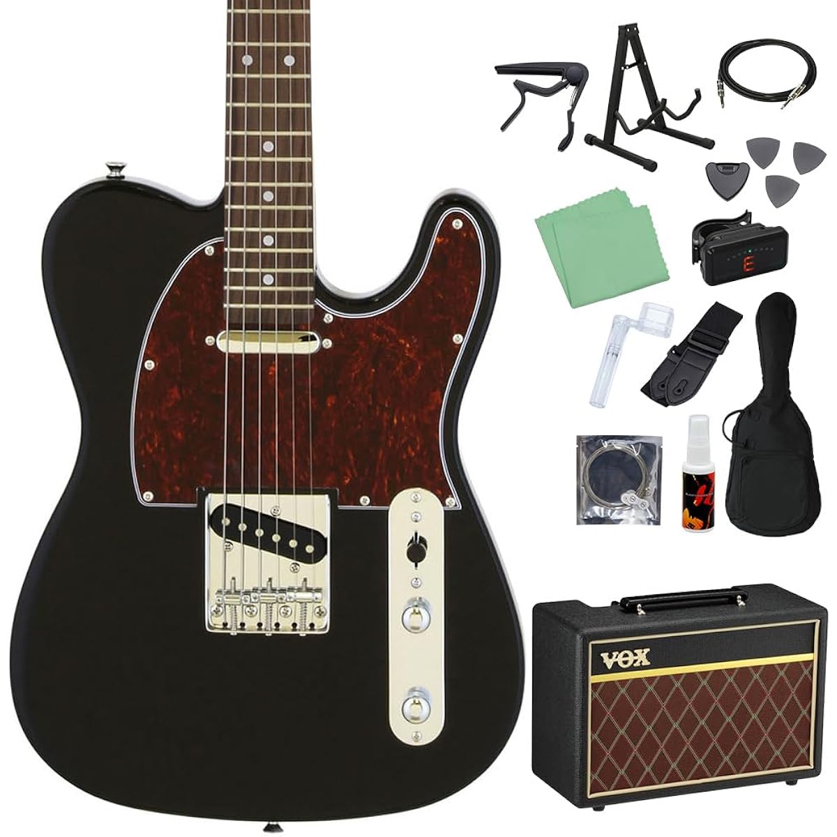 LEGEND LTE-Z TT BK Electric Guitar Beginner 14-piece Set [With VOX Amplifier] Legend