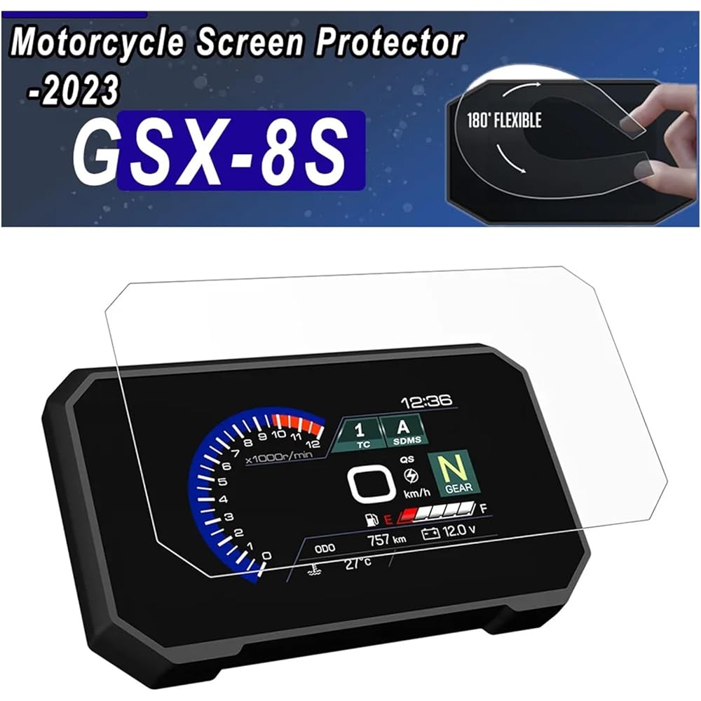 Fits for Suzuki V Strom 1050 DE GSX-8S GSX8S GSX 8S 2023 Accessories Motorcycle Dashboard Screen Protector Anti-Scratch Protector Instrument (Color : 2 x pcs)