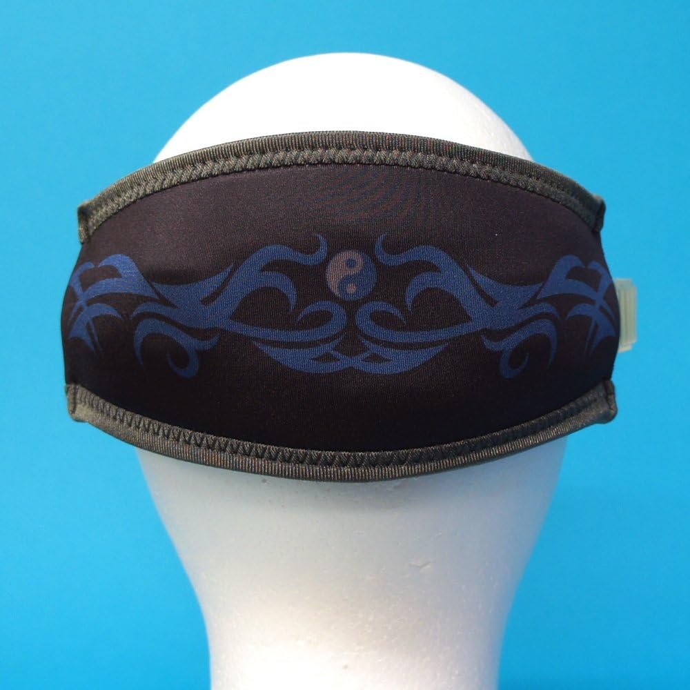SeaCanary Snorkeling Diving Mask Strap Cover Tribal Line Black