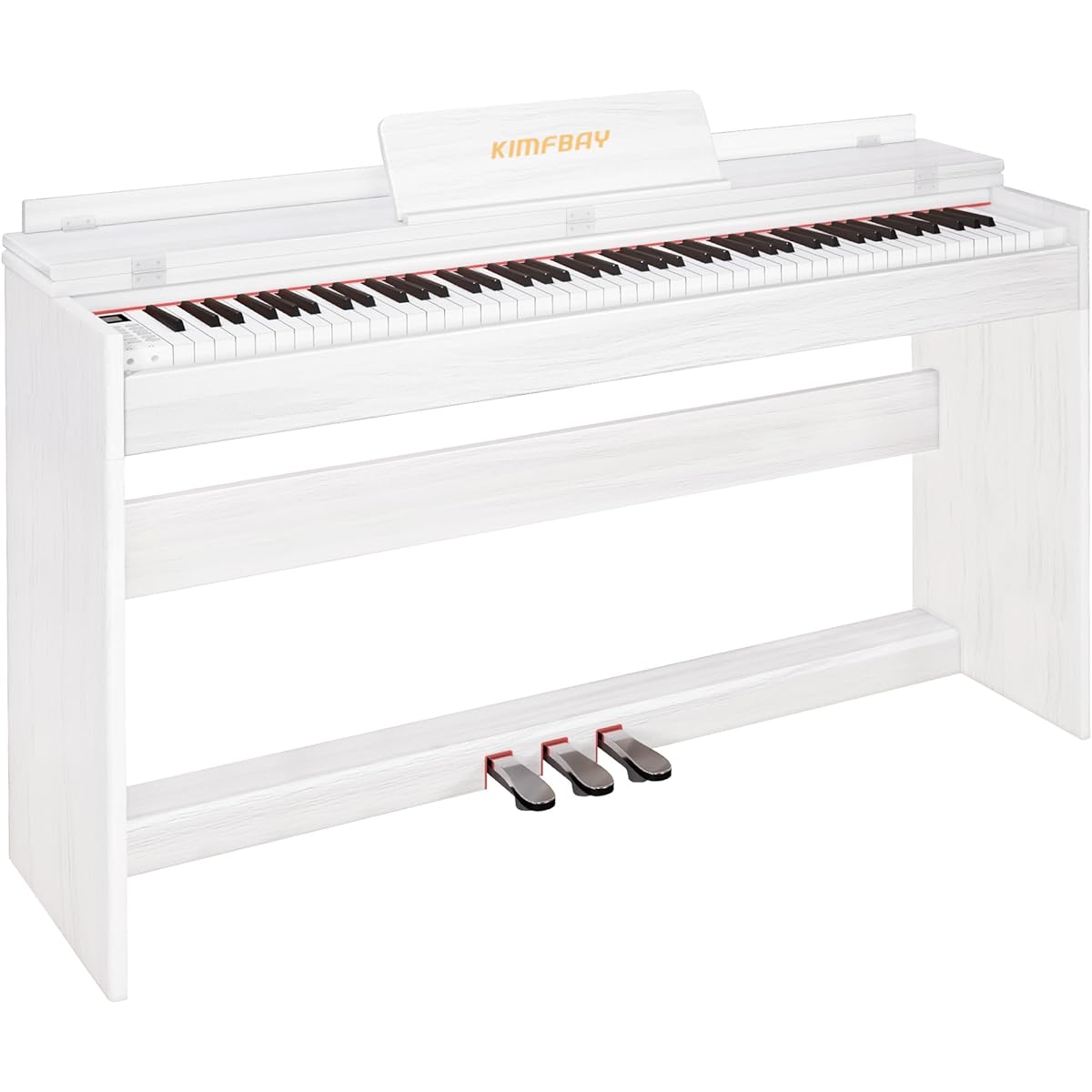 KIMFBAY Electronic Piano, 88 Keys, Hammer Action Keyboard, Wooden Piano, Hammer Piano, Upright Piano, Digital Piano, Popular Electronic Piano, 88 Key Piano, with Pedal, Electronic Piano, for Children, Beginners, MIDI Compatible