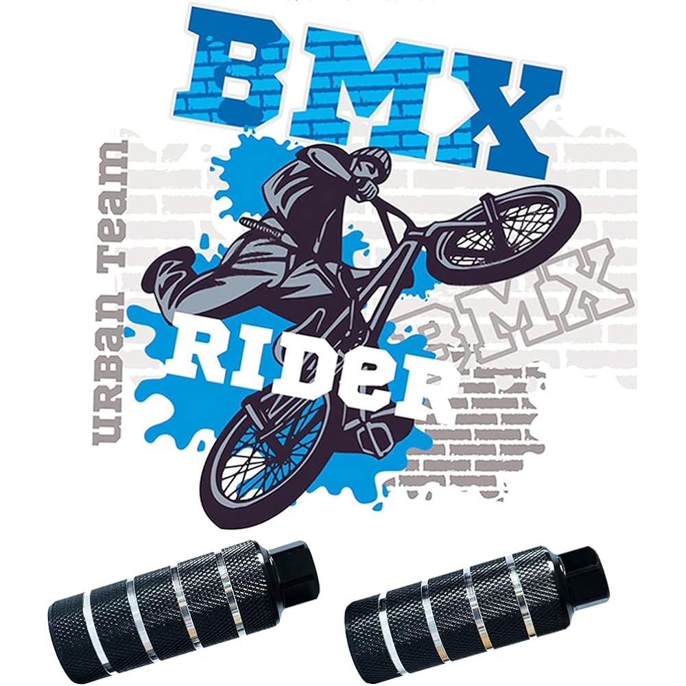 WADEKING Bike Pegs 4.3" length, 14mm axle, suitable for freestyle BMX bicycles, durable and non-slip