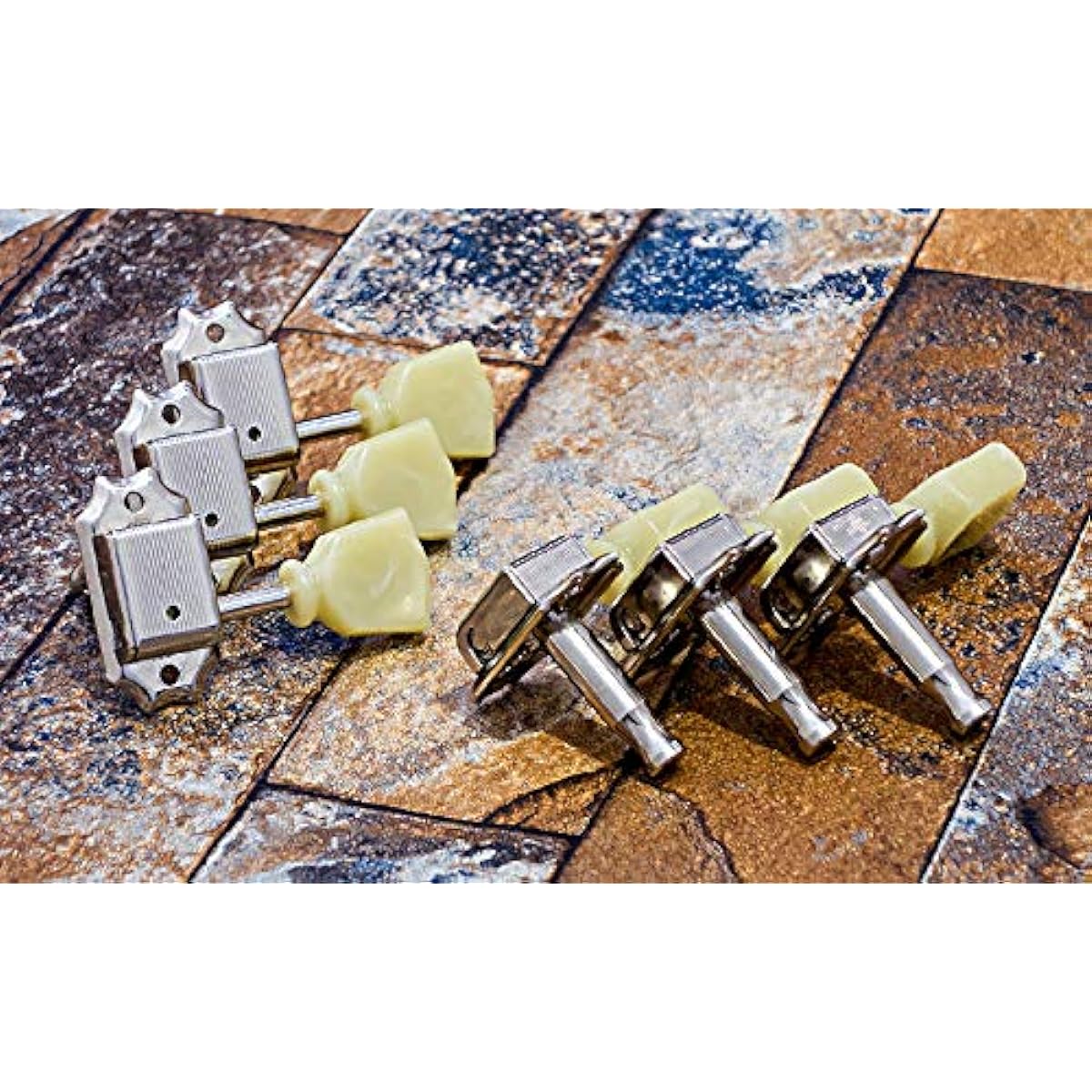 the AUTHENTIC KEY'STONE True Machine Head DELUXED LINE UP "Brass Post" Custom Peg GSS-DLX/NICKEL 3/3