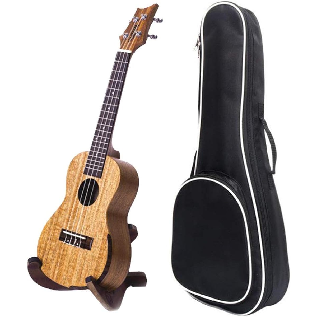 Ukulele Mahogany Wood 24 Inch Concert Ukulele Hawaii Kids Guitar Uke with Gig Bag for Kids Students Beginners with Ukulele Bag (Color: Wood, Size: 24 inches)