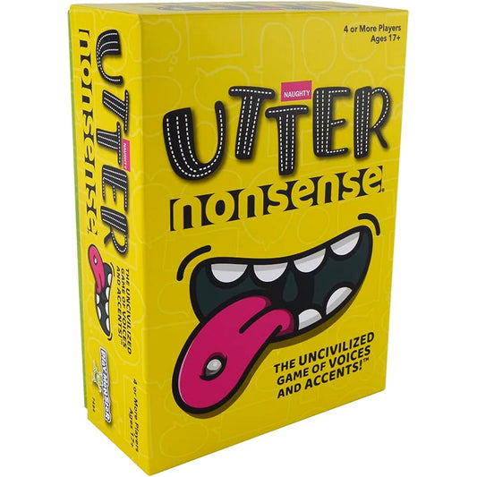 Utter Nonsense Naughty Edition -- The Crazy Board Game of Voices and Accents -- Adult Version -- Mature Content -- 17+