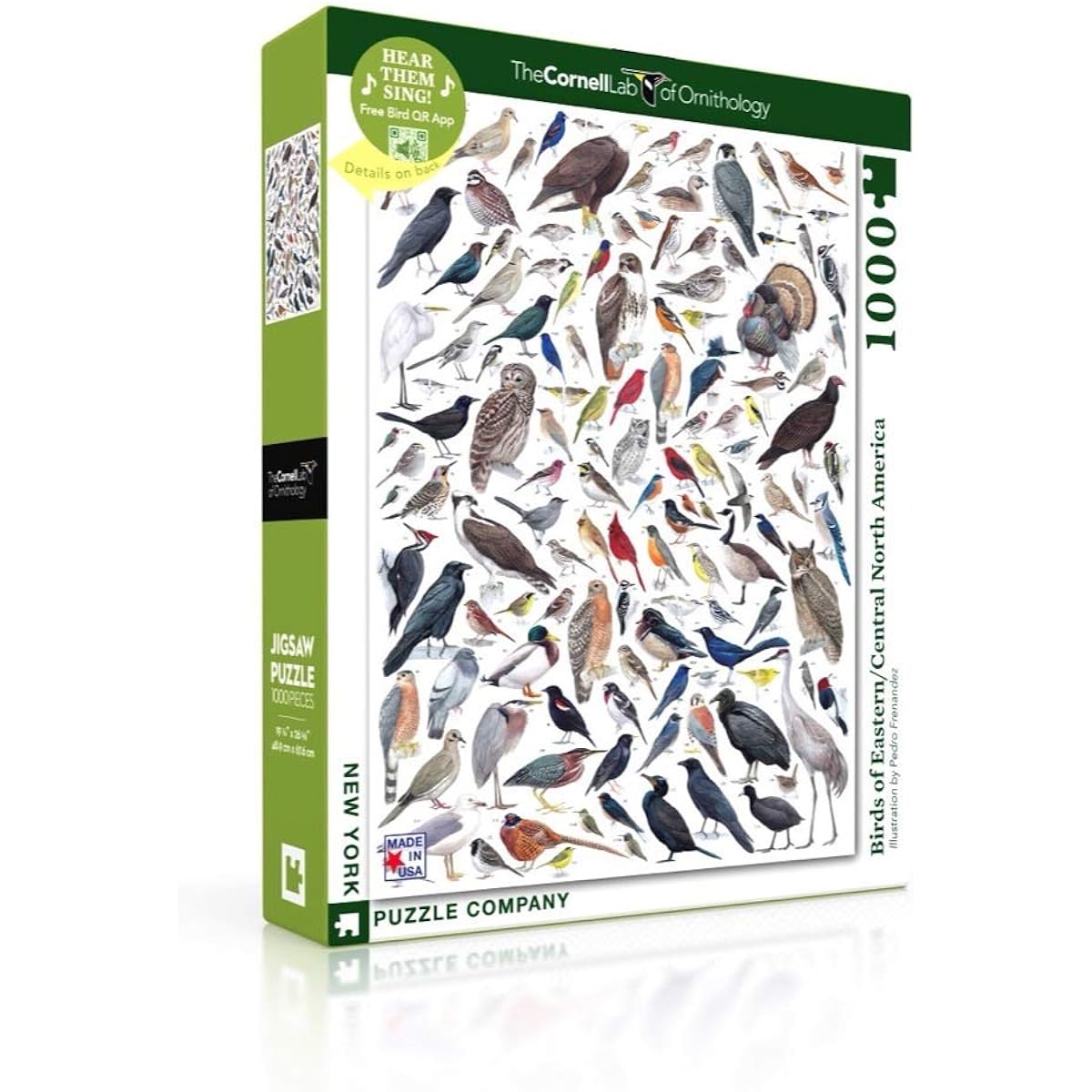 New York Puzzle Company - Cornell Lab Birds of Eastern/Central North America - 1000 Piece Jigsaw Puzzle