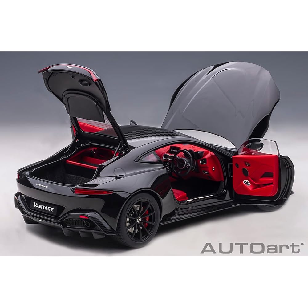 AUTOart 1/18 Aston Martin Vantage 2019 Black/Carbon Black Roof Finished Product 70275