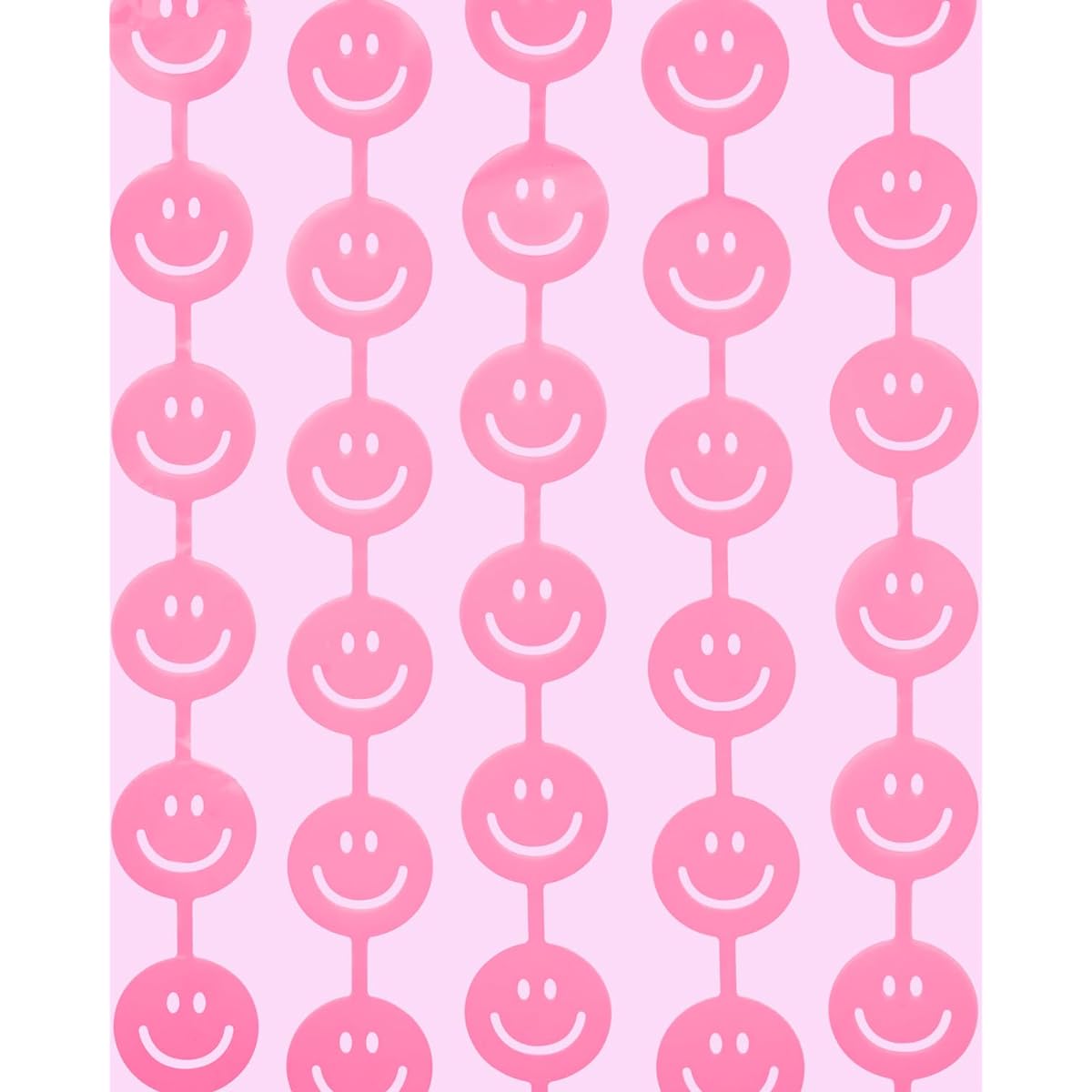 xo Fetti Smiley Foil Curtains Party Decorations - Set of 2 | Happy Pastel Birthday Party Decoration Cute Bachelorette Party Baby Shower Pink