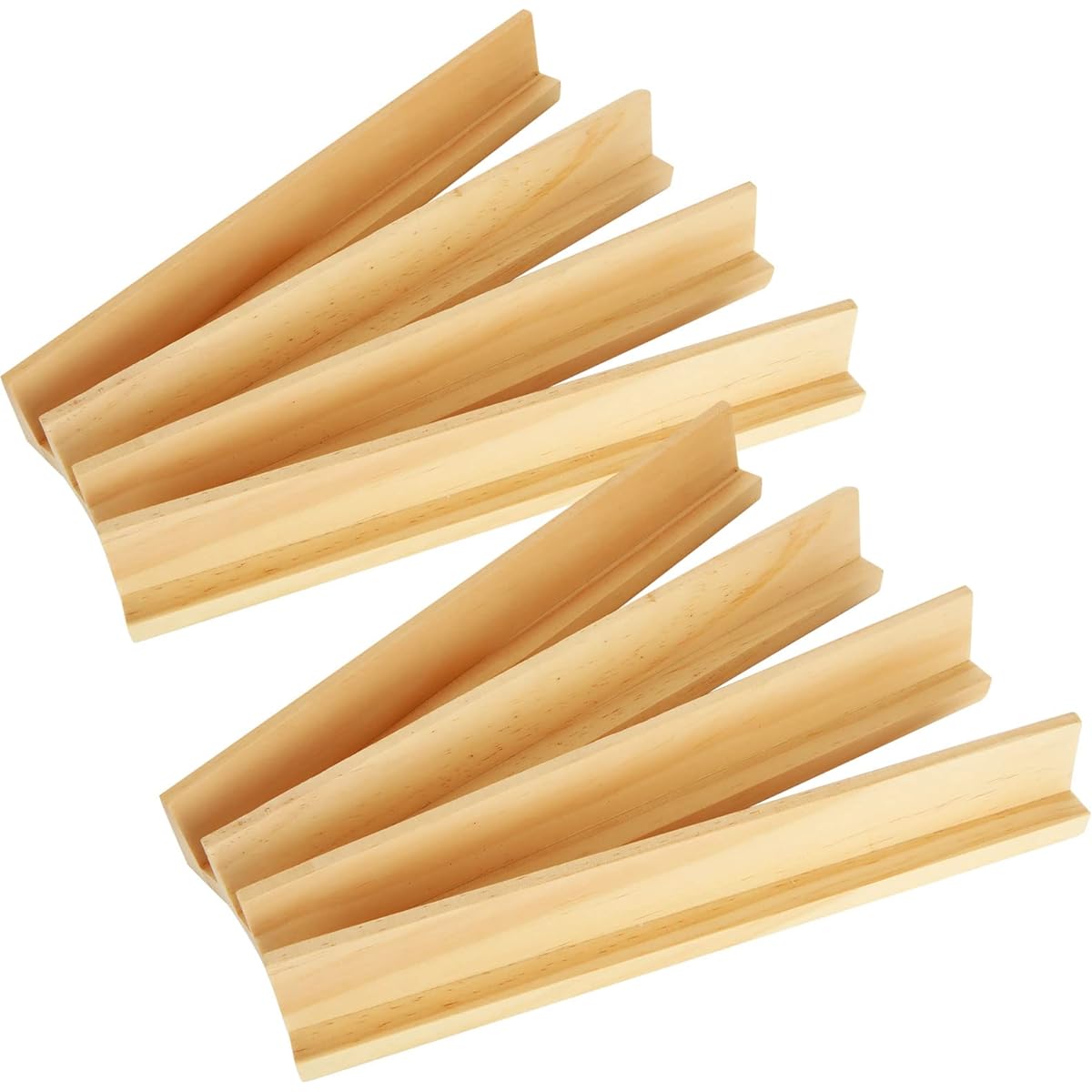 Wooden Domino Trays Set of 8 Mexican Train Domino Trays Wooden Domino Holder Tray for Crafts Mexican Train Mahjong Chicken Feet and Other Domino Games