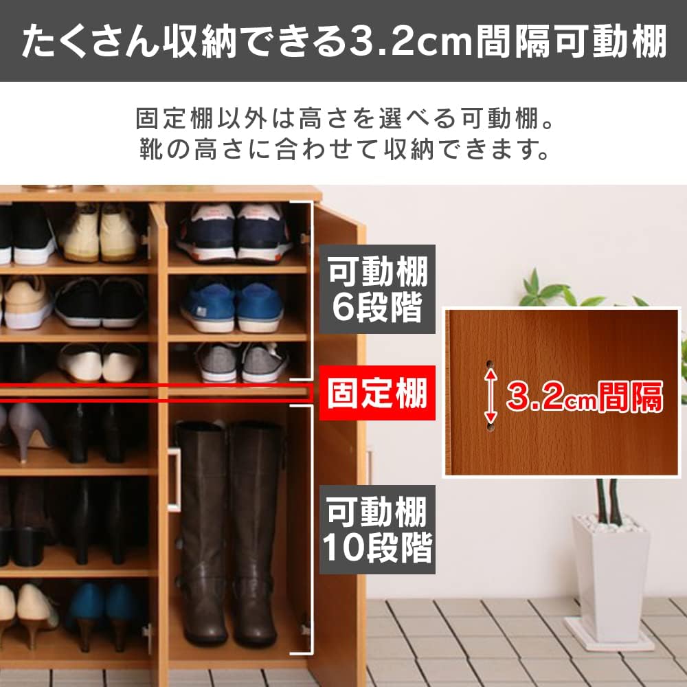 Shoe box, 5 tiers, width 90 x depth 34.9 x height 90 cm, movable shelf, breathable, beach
