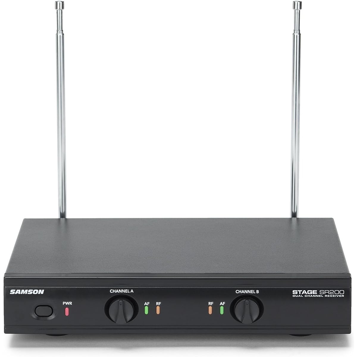 Samson Stage 200 Dual-Channel Handheld VHF Wireless System with Two Q6 Dynamic Microphones (Group A) by Samson Technologies