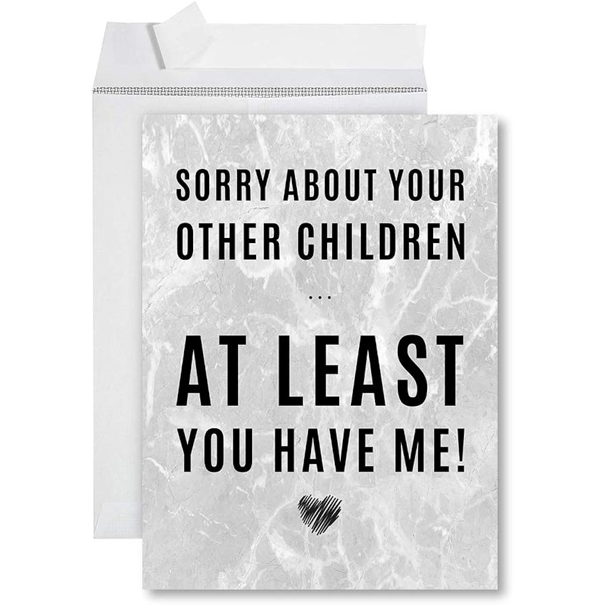 Andaz Press Funny Mother's Day Jumbo Cards with Envelopes Sorry About Other Children You Have Me Funny Mother's Day Greeting Cards for Mom Bonus Mom Stepmom 8.5 x 11 Inches 1 Pack