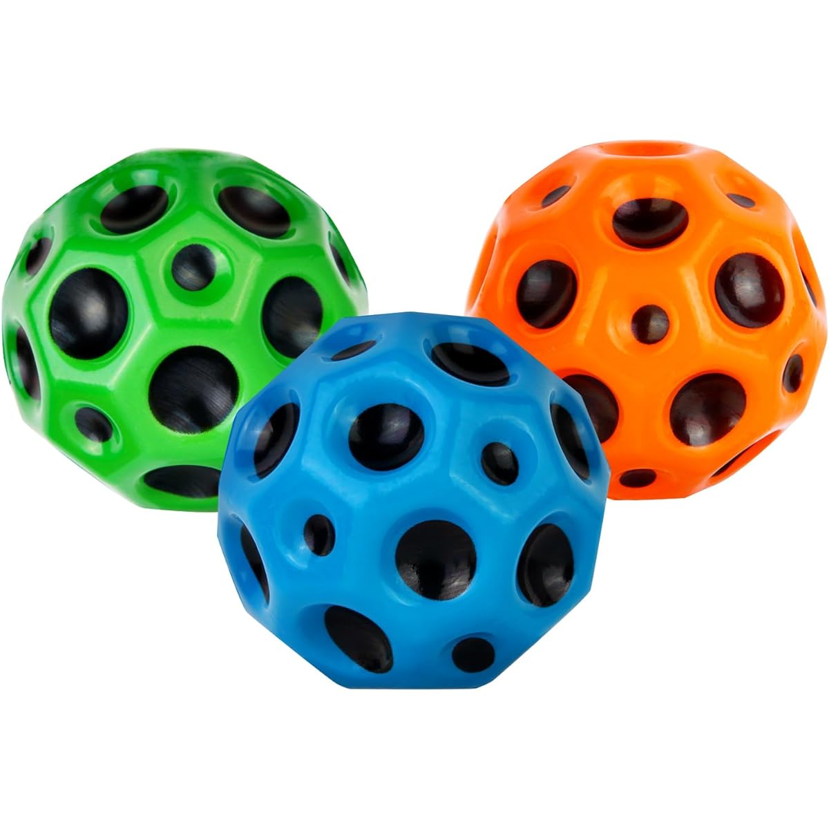 TVMPKIX Space Ball High Elasticity Ball Tk Super Hot Moon Ball for Kids and Adults Improve Hand-Eye Coordination Bubble Ball Space Galaxy Bouncy Ball Easy to Grip and Catch