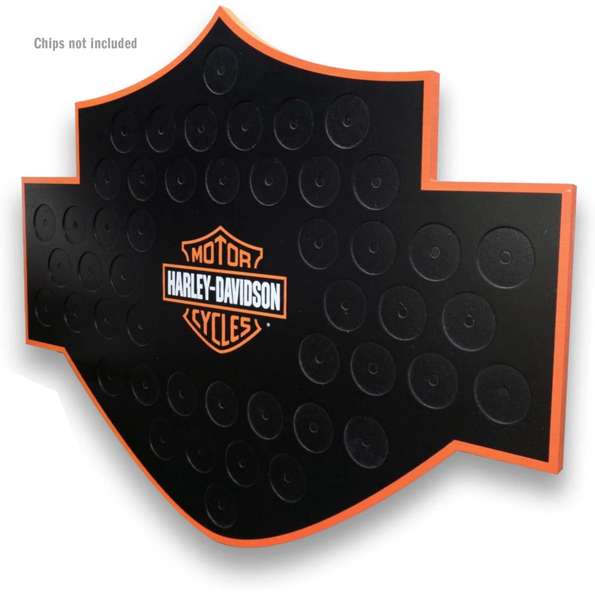 Harley Davidson Bar & Shield Poker Chip Collector's Magnetic Frame 48 Count