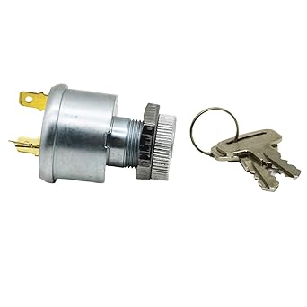 Autu Parts 33639-G01 Golf Cart Ignition Switch for EZGO Factory Light Gas & Electric 3 Way 4 Terminal with 2 Standard Keys