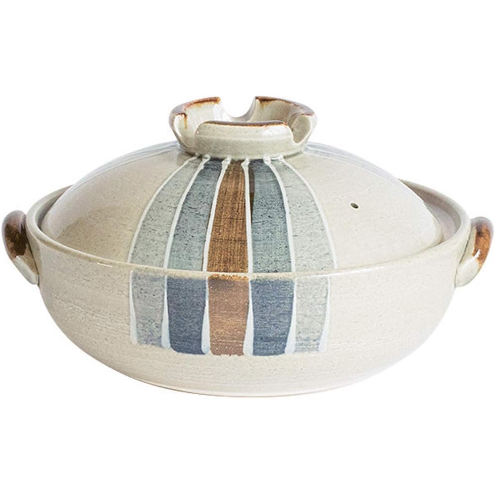 Saji Pottery White 28.5cm Banko Ware Earthen Pot No. 9 Tokusa 27-916