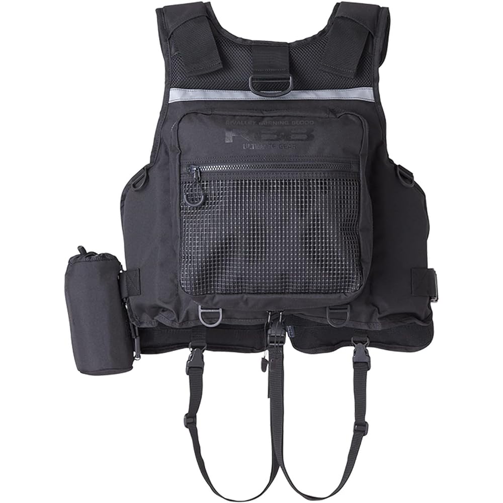SOSHIN 7661 RBB Rock Shore Short Vest Black/Black Free