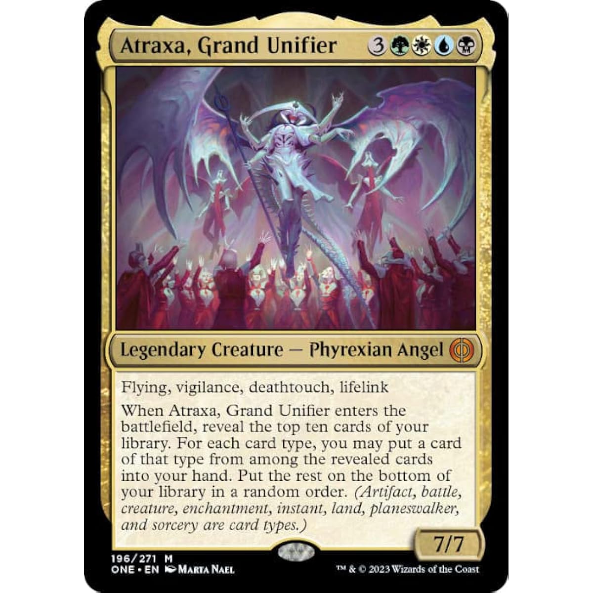 Magic: The Gathering - Atraxa, Grand Unifier (357) - Oil Slick - Foil - Phyllexia: All is One.