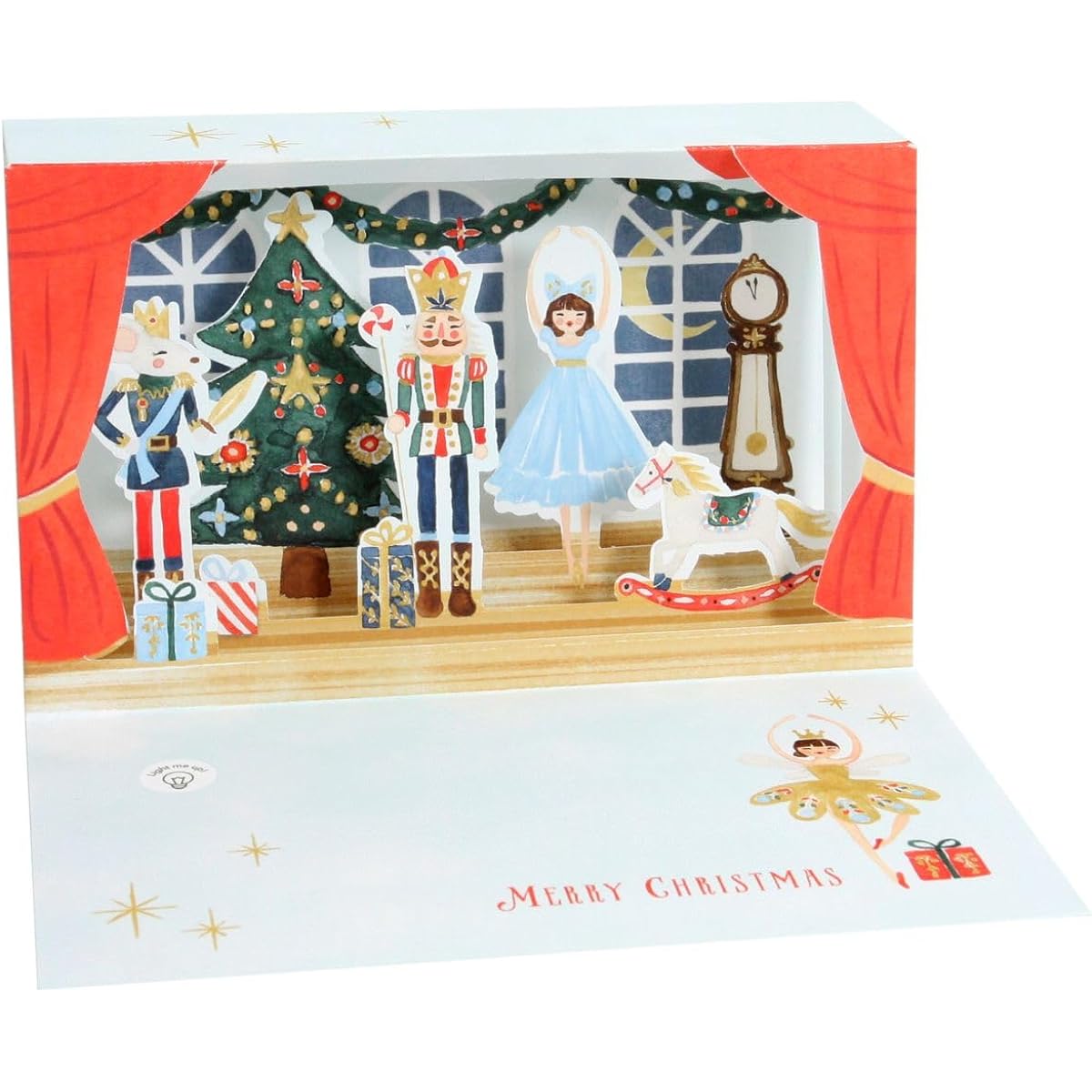Up with Paper D025 Nutcracker Fun Shadow Box Card 6.5" Long