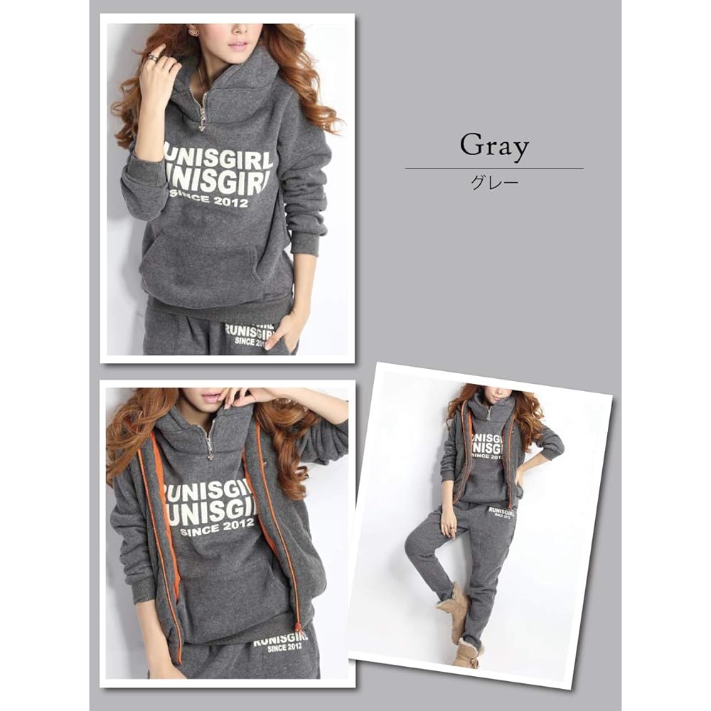 [Resound] Women's Sweatshirt with Vest, Top and Bottom, 3 Piece Set, Room Wear, Sweatshirt, Parka, Loungewear 371
