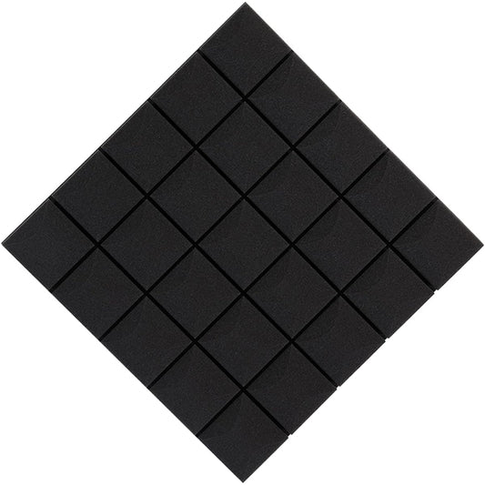 Anti-noise Home Sound Absorption Panels, Soundproof Studio Foam Soundproof Panel Wedges for Studio Bar KTV, Pack of 10 (Yellow 50*50*3cm) (Black 50*50*3cm)