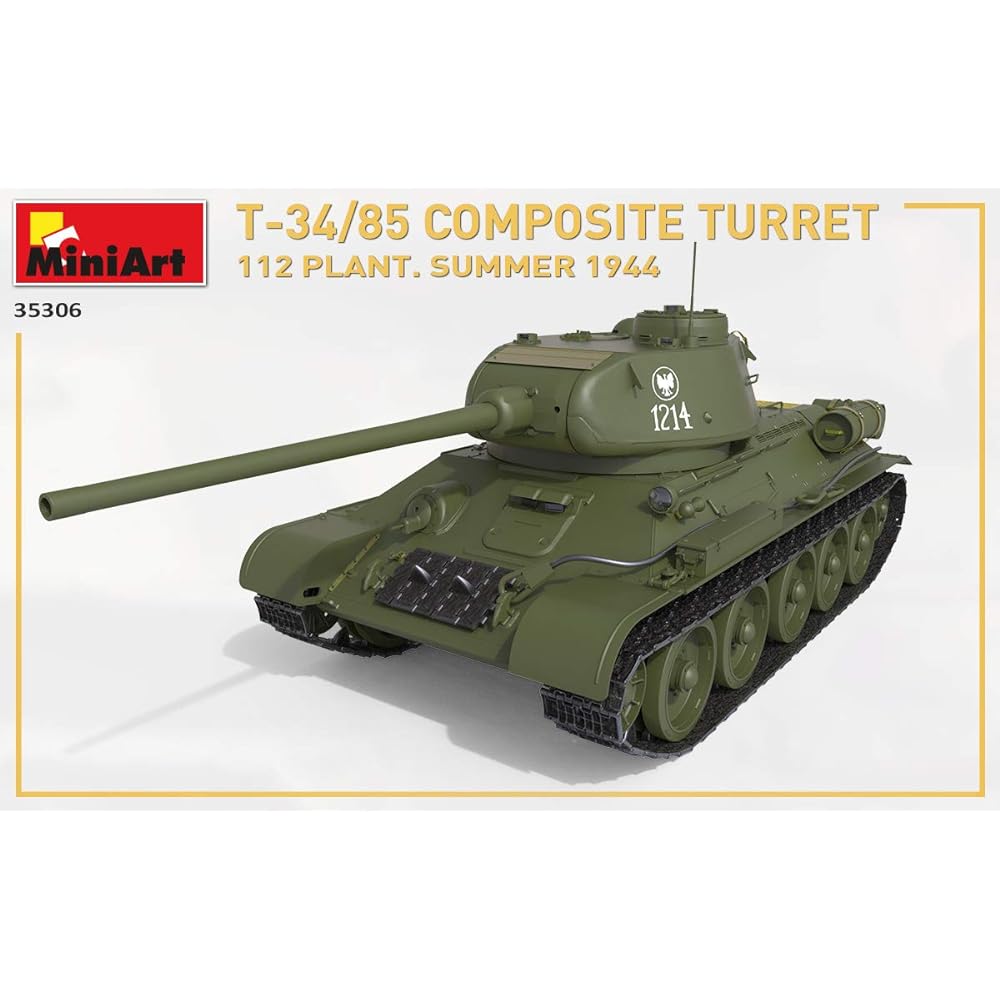 Miniart 1/35 Soviet Army T-34-85 Composite Turret. Made by Factory 112, Summer 1944 Plastic Model MA35306