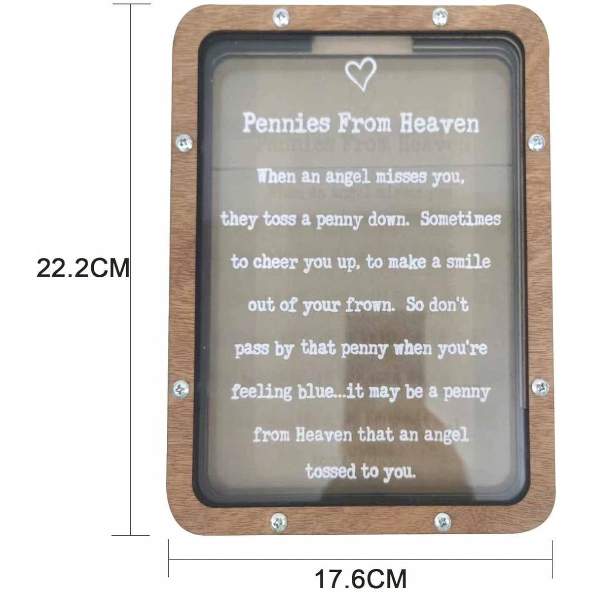 Pennies from Heaven Bank Wooden Piggy Bank, Paradise Personalized Wooden Piggy Bank, Paradise Bank Shadow Coin Bank Money Box, Home Decor Coin Box for Men and Women (A)