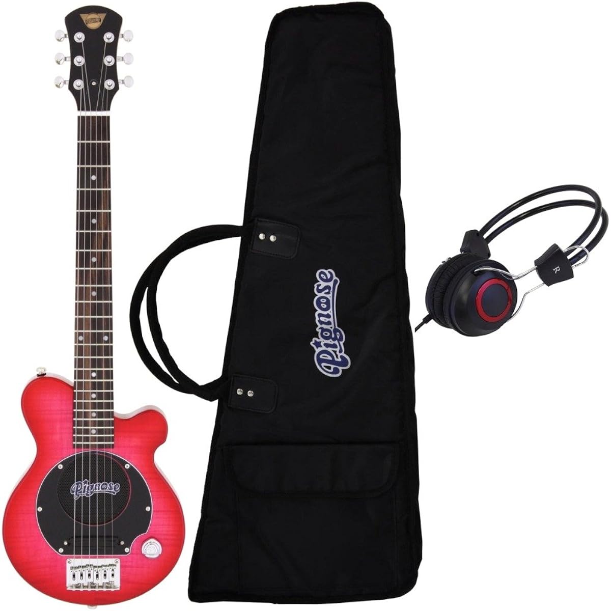 [With headphones] Pignose PGG-200/FM SPK guitar with built-in amplifier