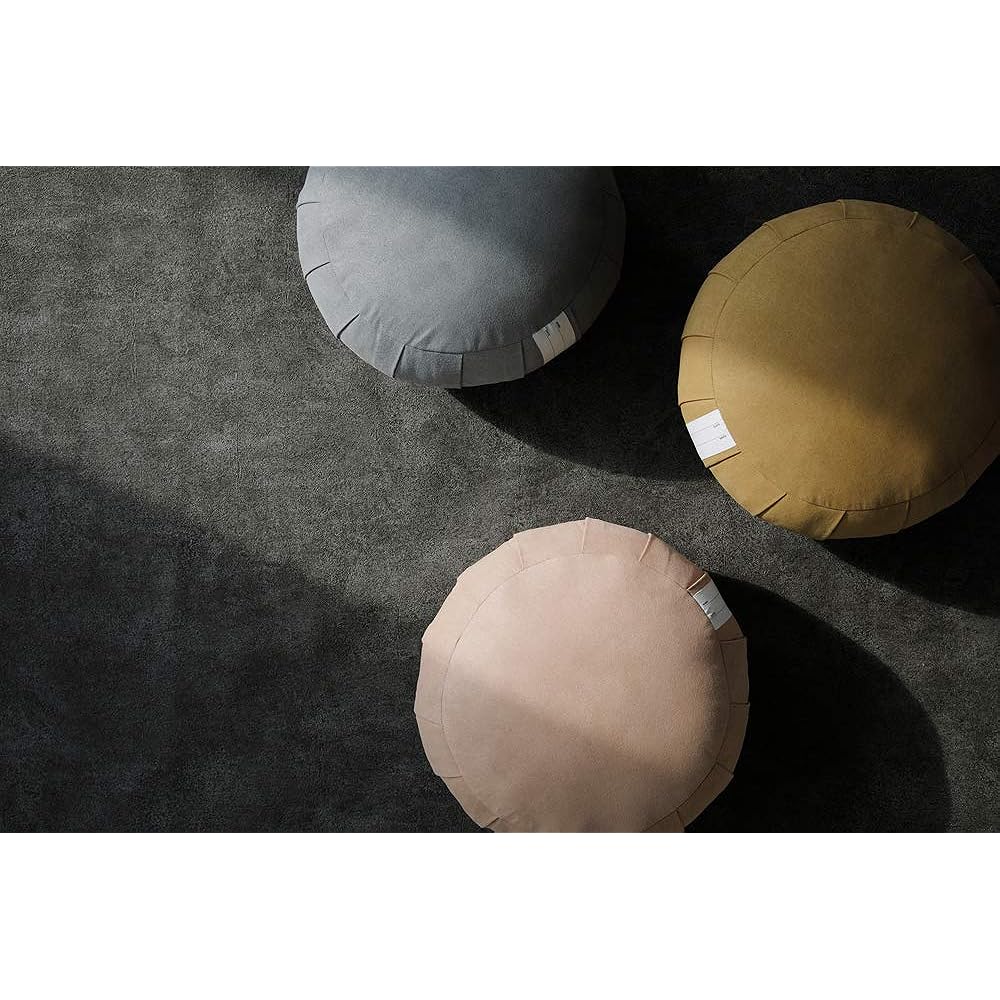 ZAF MASTER Zazen Cushion Zazen Round Firm Meditation Mindfulness (Silver Gray)