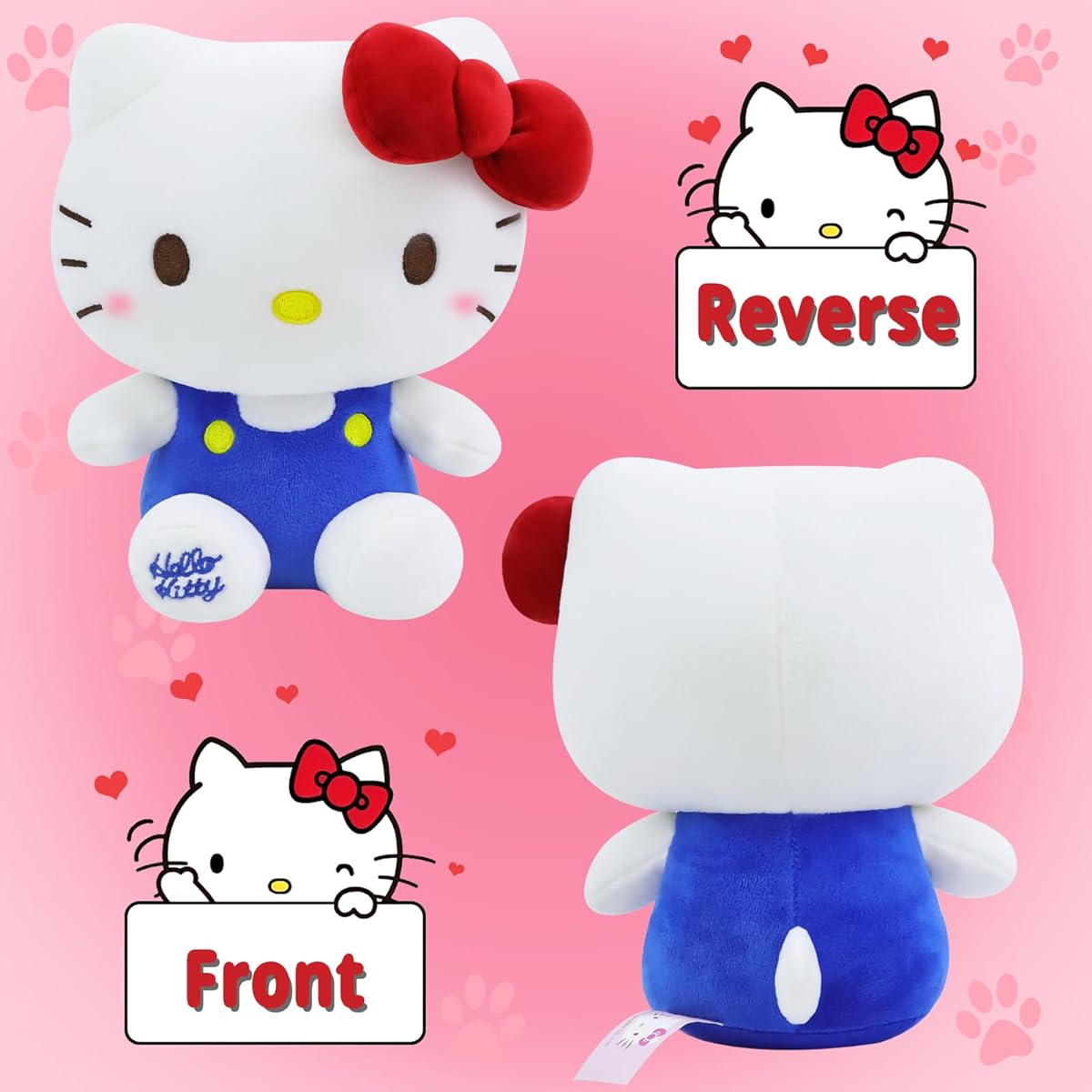 Alaxciax 9.8inch/25cm Kitty Plush Toy Kitten Stuffed Animal Kitty Plush Toy for Girls Cute Soft Cat Kitten Plush Toy Doll Pillow Valentine's Day Gift for Kids Girlfriend