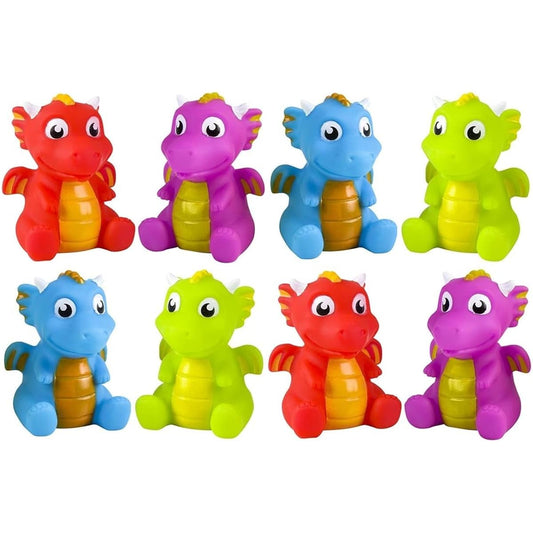 12 Pack - Rubber Water Squirting Toys (12 Pieces Dragon Squirting Toys)