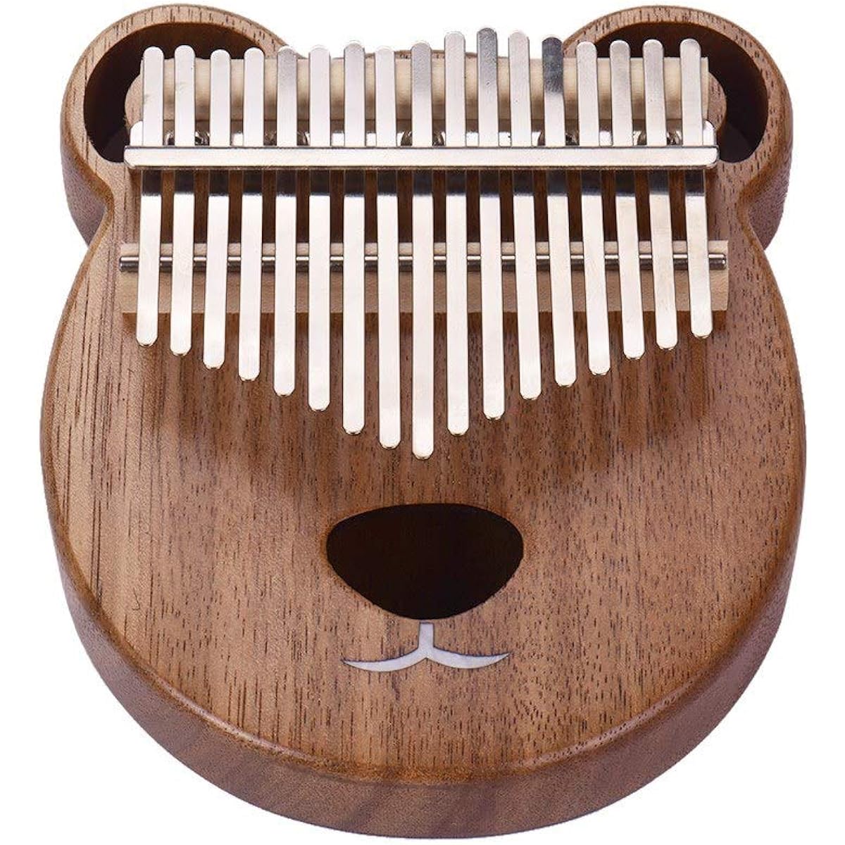 Thumb Piano Cute Bear Wooden 17 Key Kalimba Thumb Piano African Musical Instrument