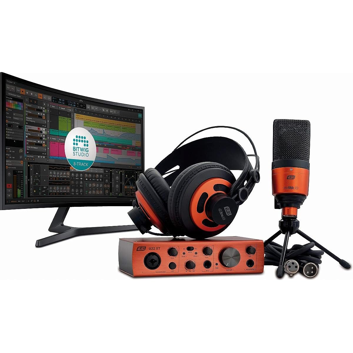 ESI U22XT cosMik Set Recording and Distribution Set (U22 XT Audio Interface/cosMik 10 Condenser Microphone/eXtra 10 Monitoring Headphones) U22XTCOSMIKSET