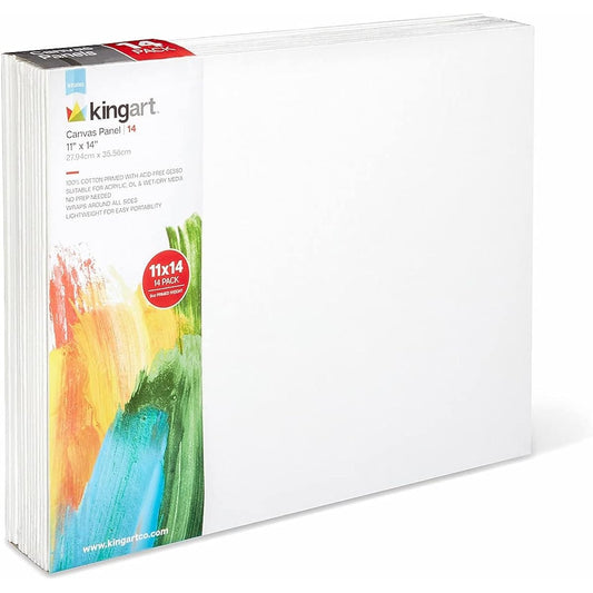 KingArt Studio Canvas Panels 11" x 14" 14 Pieces