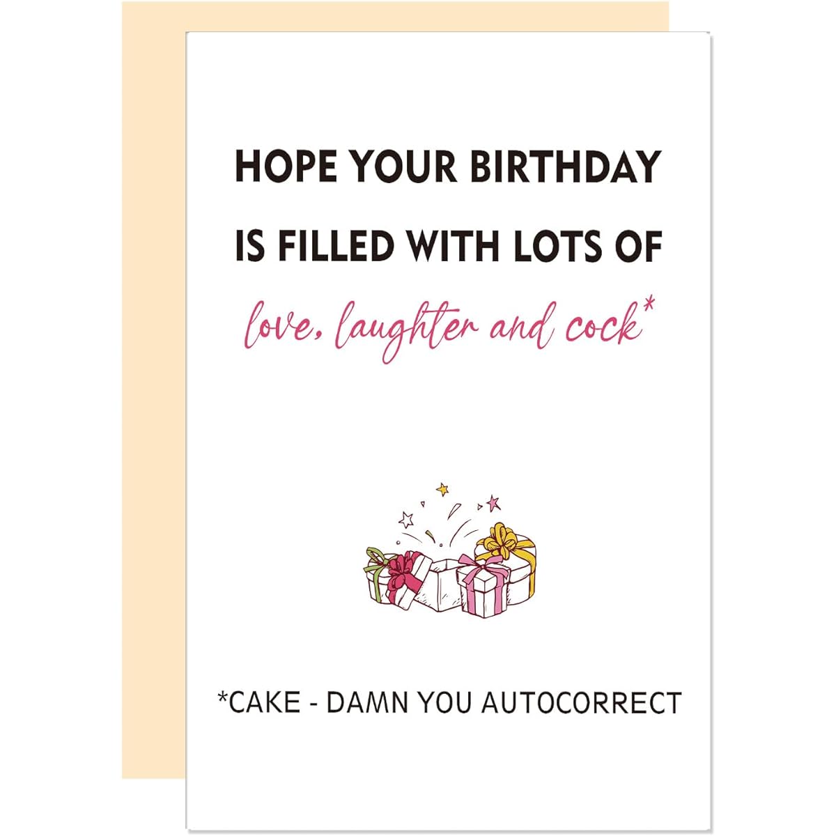 Ure Tenk Funny Birthday Cards for Him Cheeky Birthday Gift Rude AutoCorrect Birthday Card Cheeky Naughty Birthday Card for Boyfriend Husband Fiance