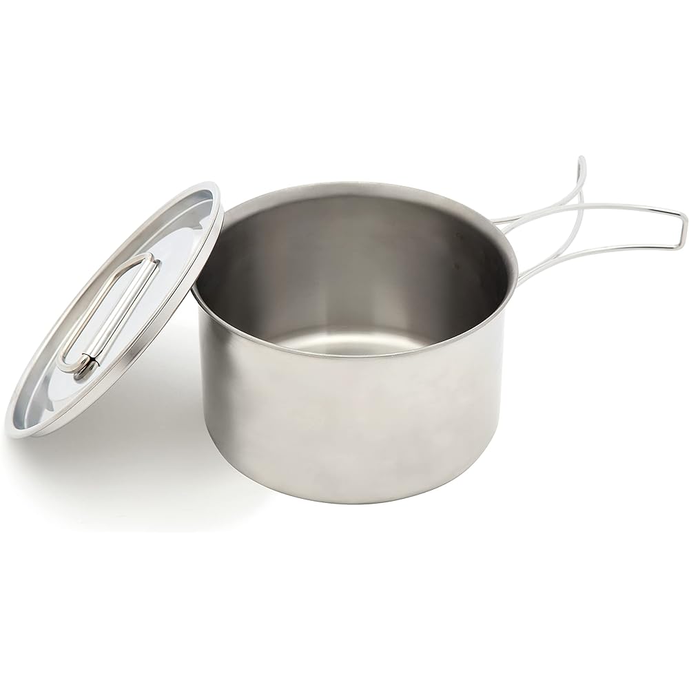 Whole Earth Outdoor Camping Cooking Set Stainless Steel Cookware OMOTENASHI COKKING SET WE2KDJ18 Silver One Size