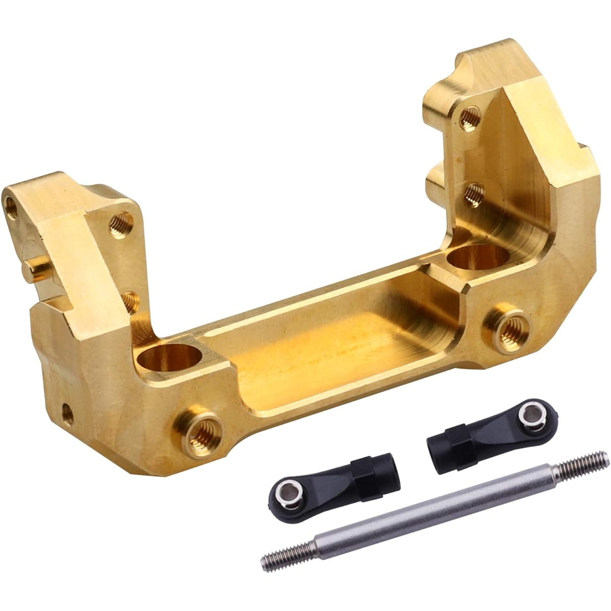 Hobbypark Brass SCX10 III Servo Mount Bracket with Tie Rod Front Bumper Frame Upgrade Parts for Axial SCX10 III AXI03007 1/10 RC Crawler Car
