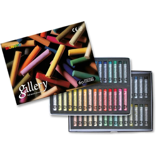 MUNGYO Gallery Soft Pastels for Artists - Set of 60 Luxury Colors