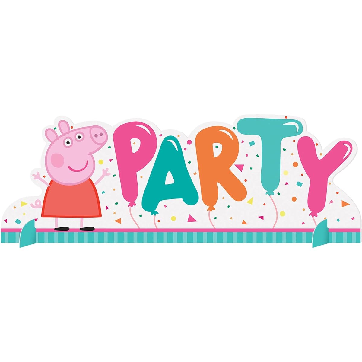 peppa pig confetti party table decoration