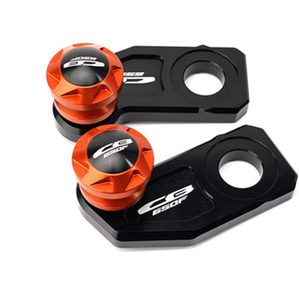 fit CB650F / CBR650F CB 650F CBR 650F 2014-2018 Motorcycle Chain Adjustment Bracket Block Swing Arm Spool Slider Swing Arm Slider Spool (Size : CB650F Orange)